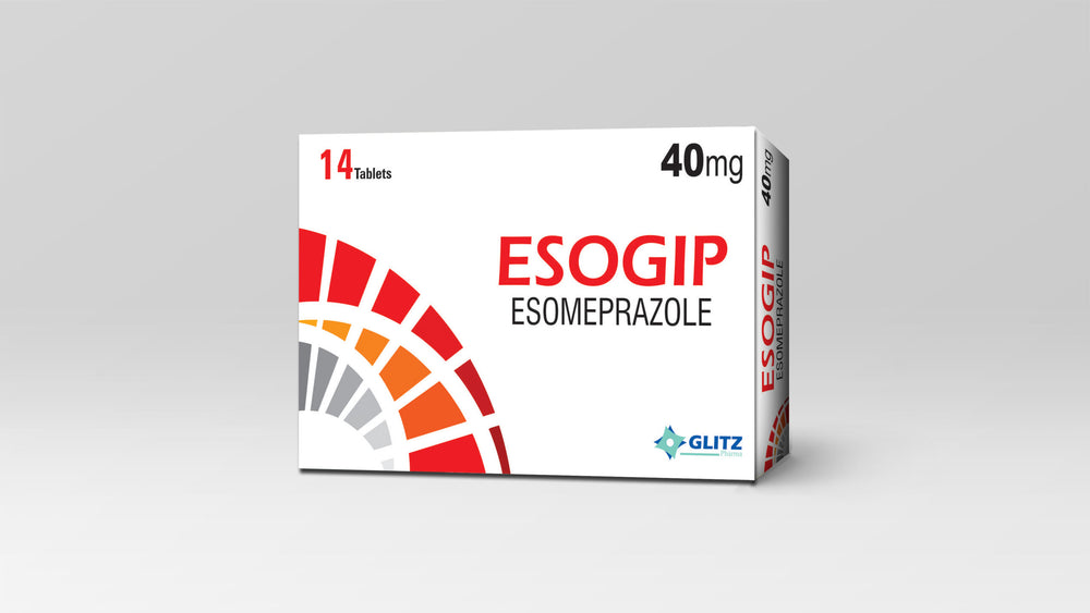 ESOGIP Tab 40mg (Esomeprazole 40mg) – 14 Tablets | Glitz Pharma