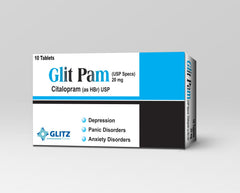 GLIT PAM® Tab 20mg contains Citalopram (as HBr) USP 20mg