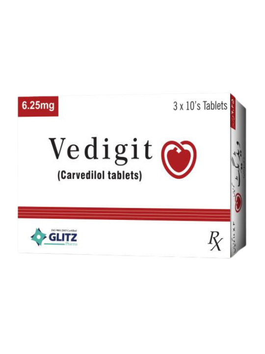 VEDIGIT TAB 6.25MG