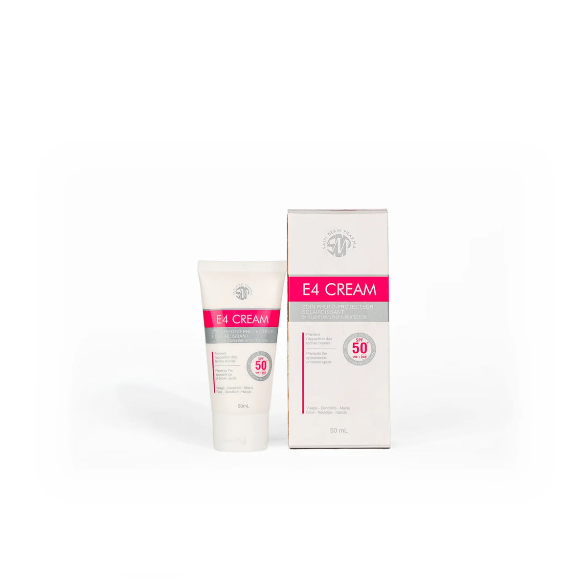 E4 Cream (50ml) - SPF 50 Skin Brightening & Sun Protection | Saifi Derm Pharma