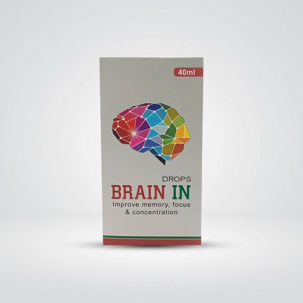 BRAIN IN Drops 40ml for Memory, Focus & Concentration | Herbal Brain Support Supplement | Pharma Services Group