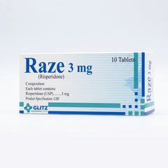 RAZE Tablet 3mg (Risperidone USP) – Uses, Benefits, Dosage, Side Effects | Glitz Pharma