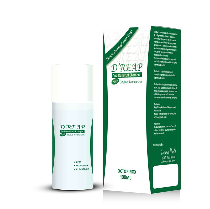 DREAP Anti-Dandruff Shampoo - Climbazole, ZPTO & Octopirox Olamine Formula | Saifi Derm Pharma