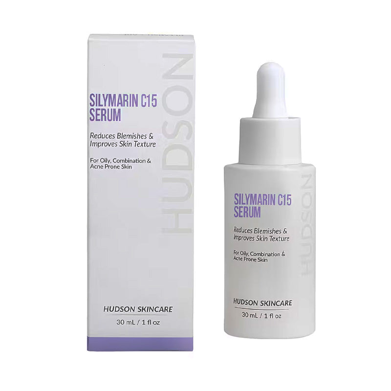 Hudson Silymarin C15 Serum 30ml | Advanced Antioxidant & Blemish-Control Facial Serum for Oily & Acne-Prone Skin