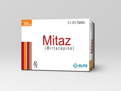 MITAZ 30mg Tablets (Mirtazapine) – 20 Tablets | Glitz Pharma