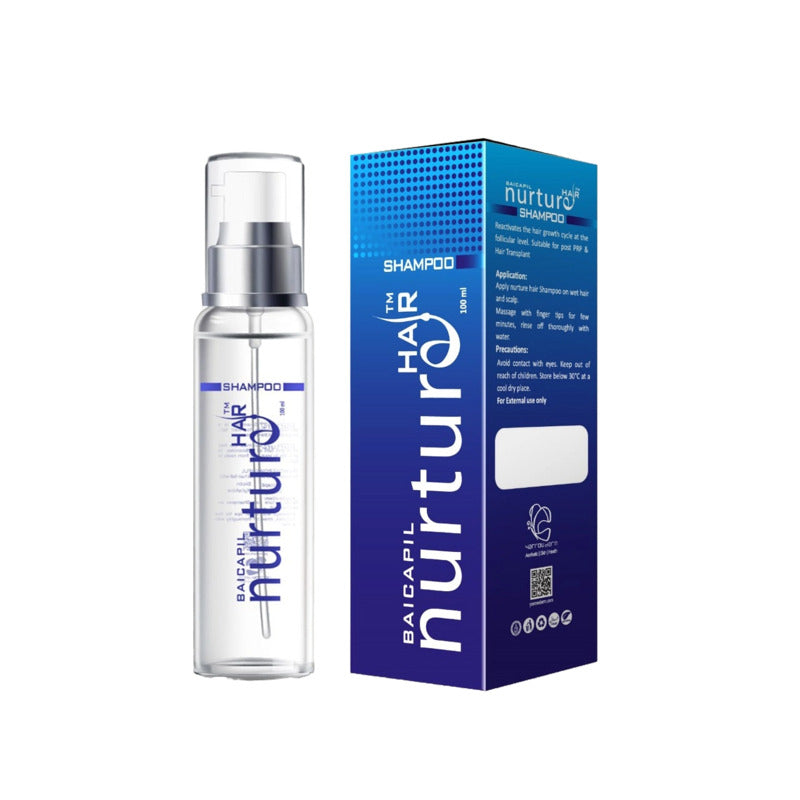 Nurture Hair Shampoo - Baicapil, Procapil & Xylishine Hair Regrowth Cleanser | Saifi Derm Pharma