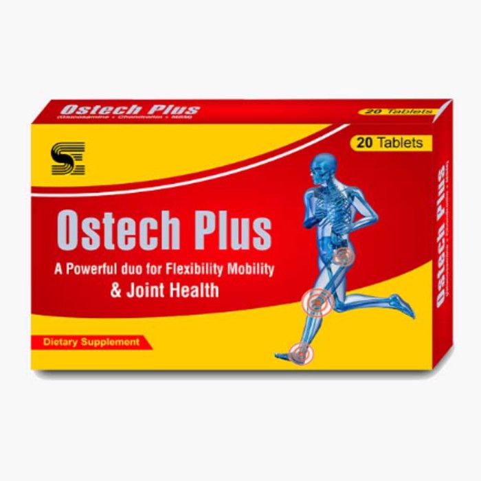 Ostech Tablets - Daily Calcium & Vitamin D3 Bone Health Supplement