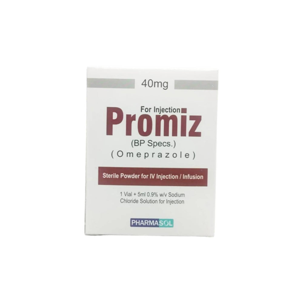Promiz Injection 40mg - Intravenous Omeprazole Acid Suppression Therapy