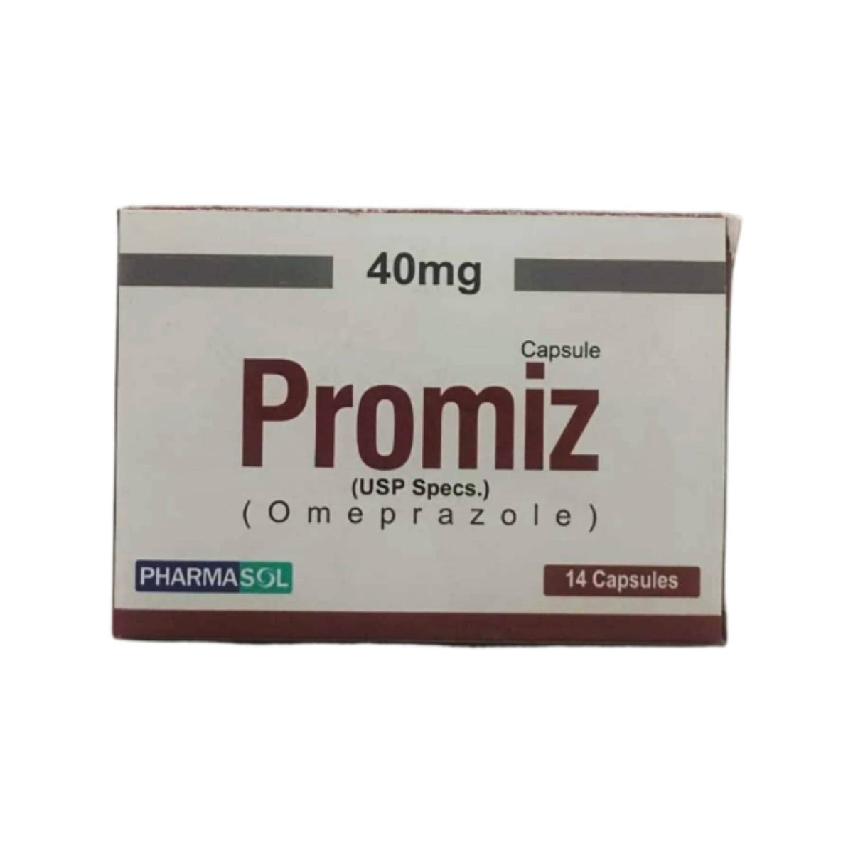 Promiz Capsules (20mg & 40mg) - Advanced Omeprazole Proton Pump Inhibitor Therapy - 40MG