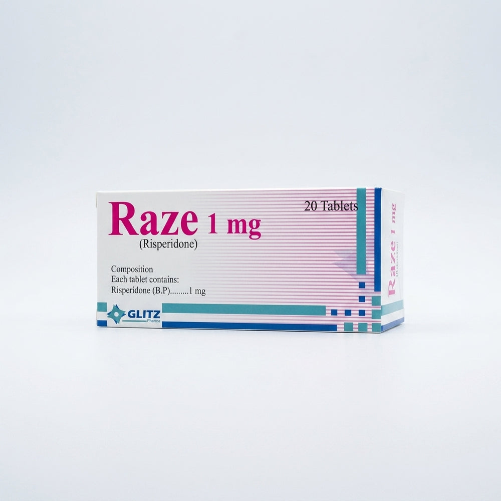RAZE Tablet 1mg (Risperidone) – Antipsychotic Tablets for Schizophrenia & Bipolar Disorder | Glitz Pharma