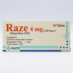 RAZE Tablet 4mg (Risperidone USP) – Uses, Benefits, Dosage, Side Effects | Glitz Pharma