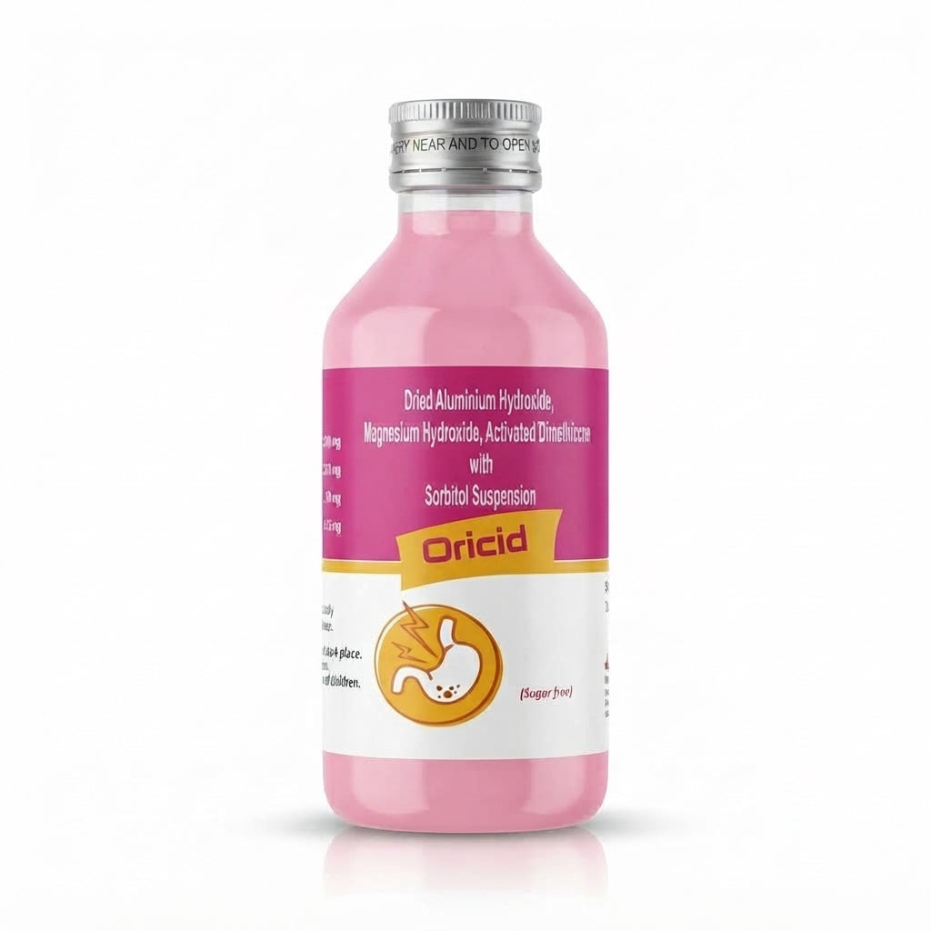 Oricid 120ml Syrup - Antacid, Hyperacidity & Heartburn Relief Liquid