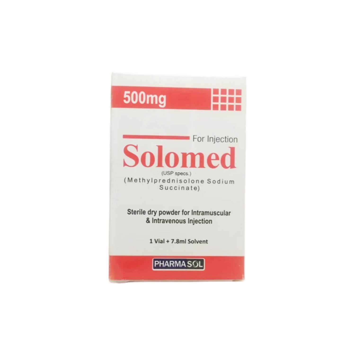 Solomed Injection - High-Potency Parenteral Corticosteroid Therapy - 500MG
