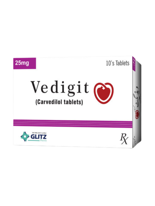 VEDIGIT TAB 25MG