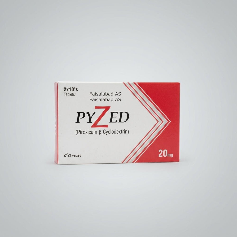 PYZED 20mg Tablet (Piroxicam Beta-Cyclodextrin) for Pain & Inflammation | Pharma Services Group - Pharma Services Distribution