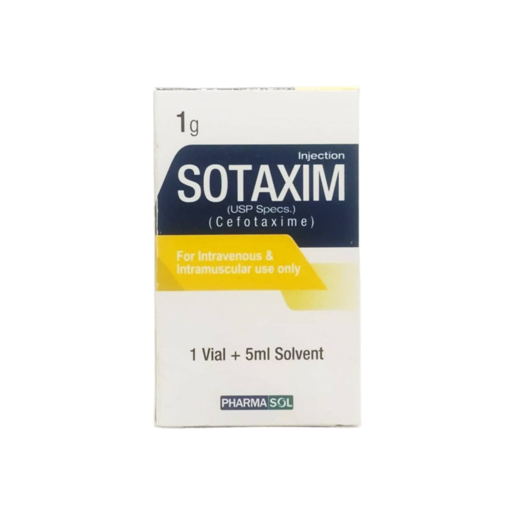 Sotaxim Injection (250mg, 500mg, 1g & 2g) - Broad-Spectrum 3rd Generation Cephalosporin Antibiotic - 500MG - Pharma Services Distribution