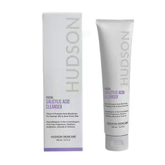 Hudson Facial Salicylic Acid Cleanser 100ml | Clear & Prevent Acne Breakouts for Normal, Oily & Acne-Prone Skin