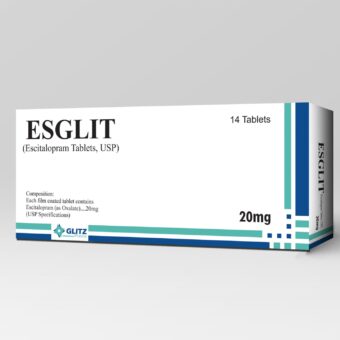 ESGLIT Tab 20mg (Escitalopram 20mg) Tablets – 14 Tablets | USP Specification