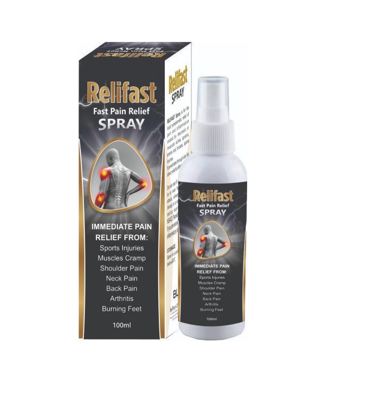 Relifast 100ml Spray - Topical Pain Relief & Muscle Soreness Mist