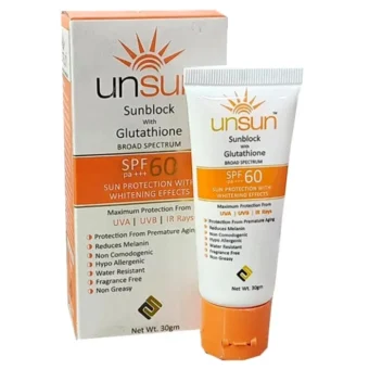 Unsun Sunblock SPF 60 – Broad Spectrum UVA/UVB Shield & Sun Protection