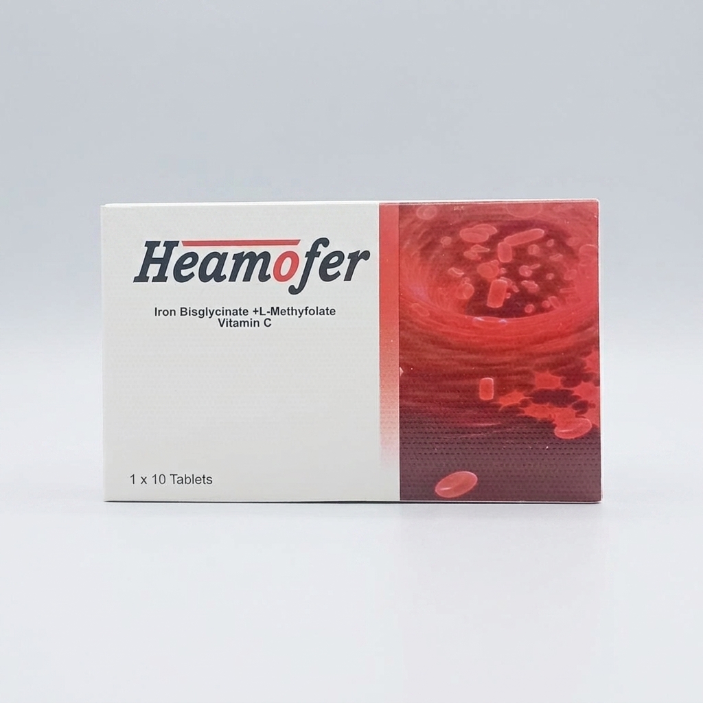 HEAMOFER Tablet | Iron Bisglycinate, L-Methylfolate & Vitamin C | Pharma Services Group