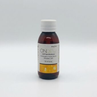 Ondew Syrup 4mg/5ml (Ondansetron Hydrochloride Dihydrate) 50ml – Anti-Nausea & Vomiting Syrup for Children and Adults