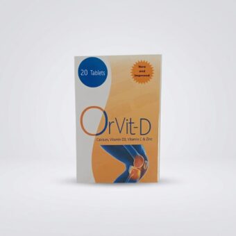 OrVit-D Tablets – Calcium, Vitamin D3, Vitamin C & Zinc Supplement for Strong Bones, Joint Health and Immunity Support