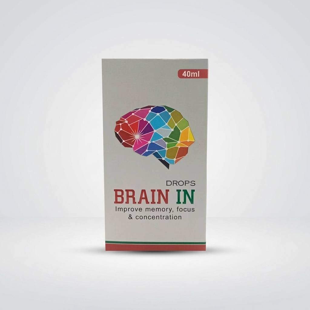 BRAIN IN Drops 40ml for Memory, Focus & Concentration | Herbal Brain Support Supplement | Pharma Services Group