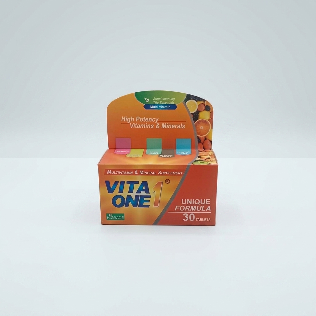 VITA ONE 1 Tablets — High Potency Multivitamin & Mineral Supplement 30 Tablets | Hi Grade | Pharma Services Group