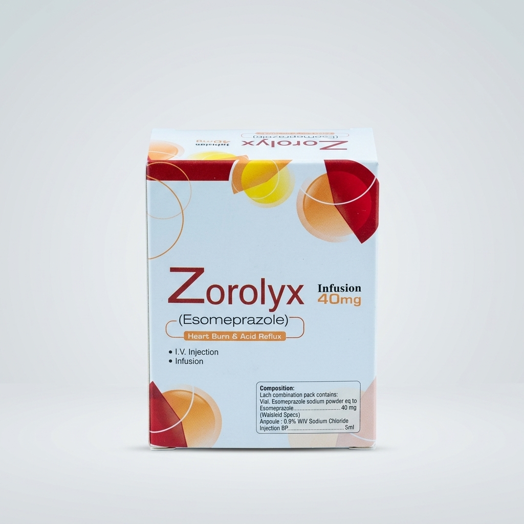 Zorolyx Infusion 40mg (Esomeprazole) – Intravenous Acid Reflux, GERD & Gastric Ulcer Treatment Injection