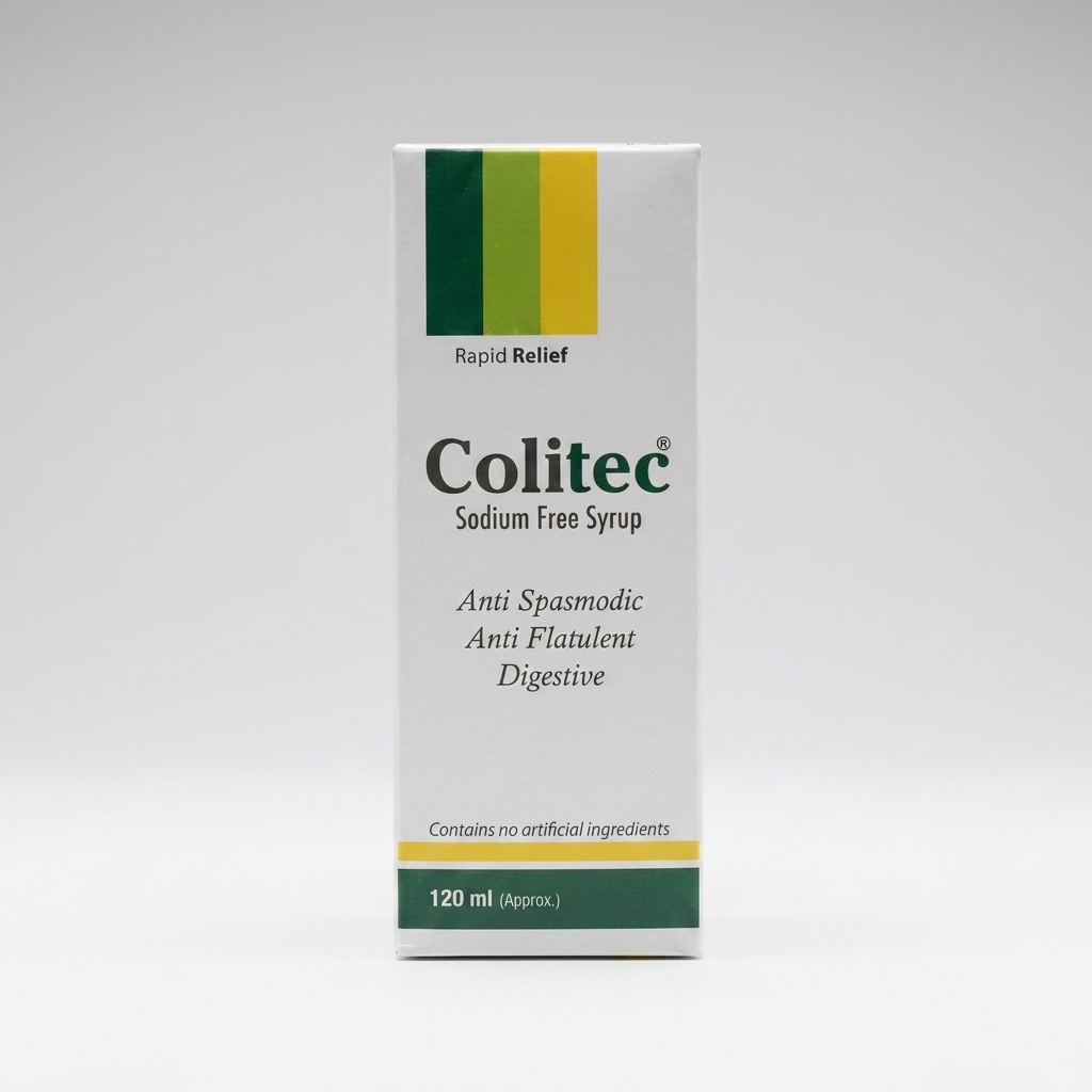 COLITEC 120ml Syrup – Sodium-Free Anti-Spasmodic & Anti-Flatulent Digestive Syrup | Pharma Services Group