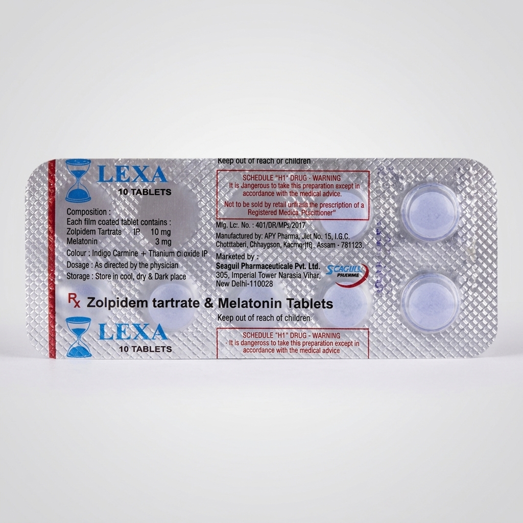 LEXA Tablet – Zolpidem 10mg & Melatonin 3mg for Sleep Support | Pharma Services Group