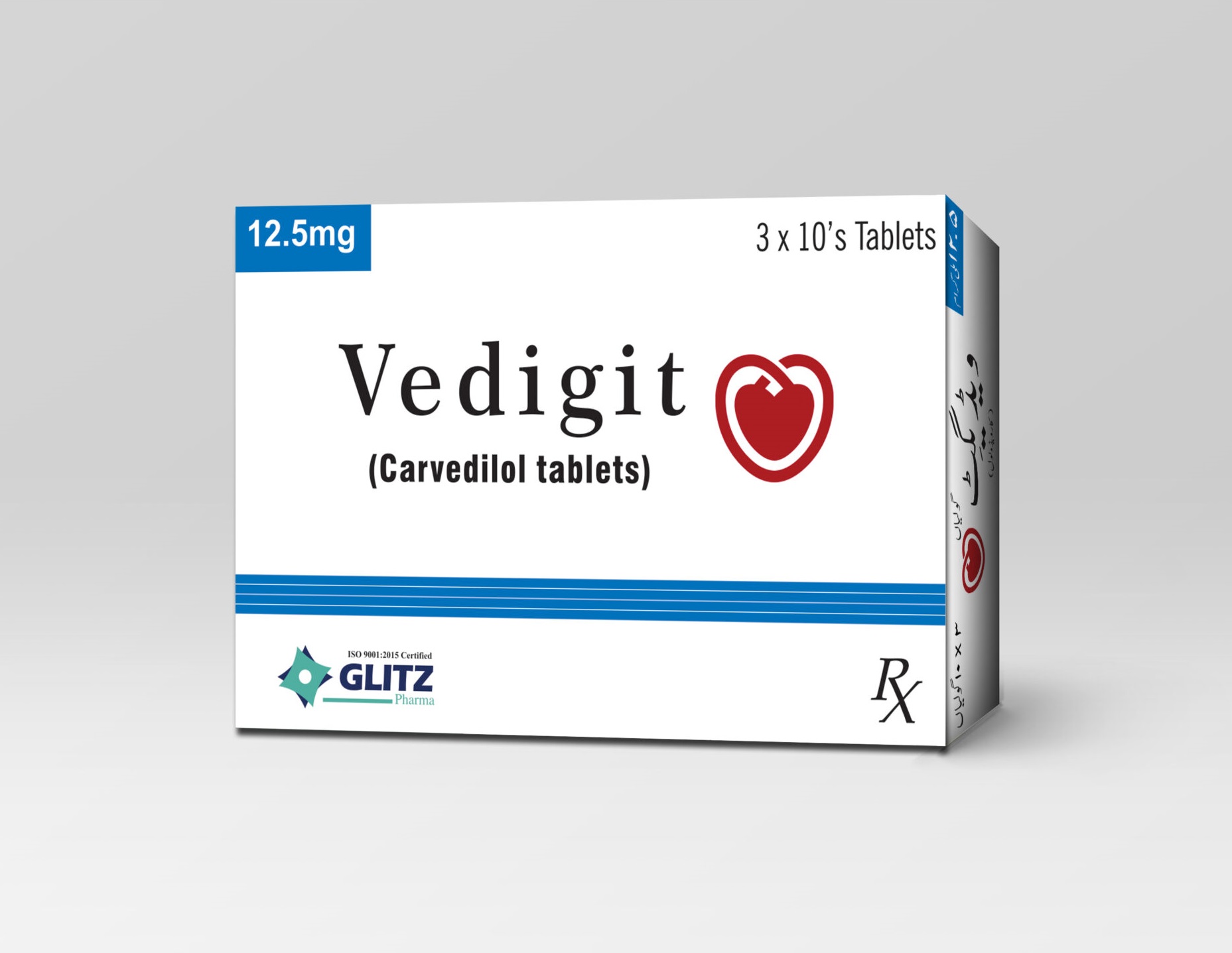 Vedigit 12.5mg Tablets (Carvedilol) – 30 Tablets | Glitz Pharma