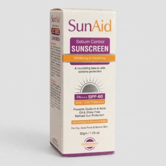 SUNAID SC Sunscreen SPF 60 – Sebum Control & Broad-Spectrum Sunblock | Saifi Derm Pharma
