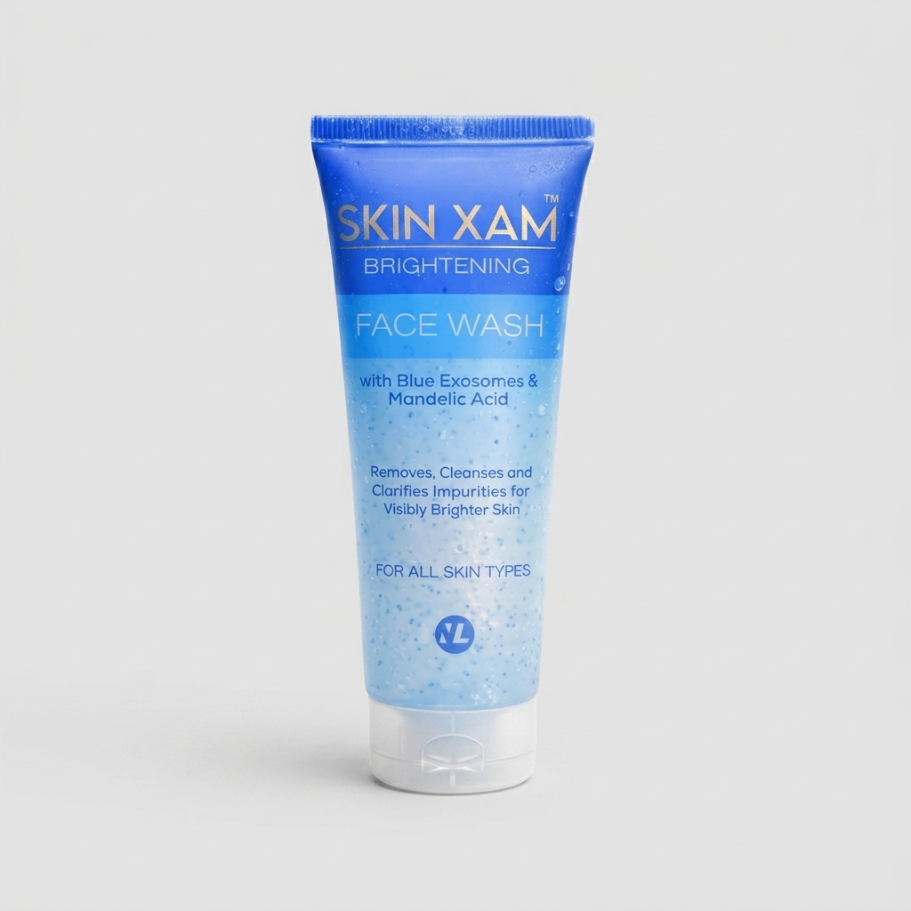 SKIN XAM Brightening Face Wash | Mandelic Acid, Niacinamide & Blue Exosomes | Pharma Services Group