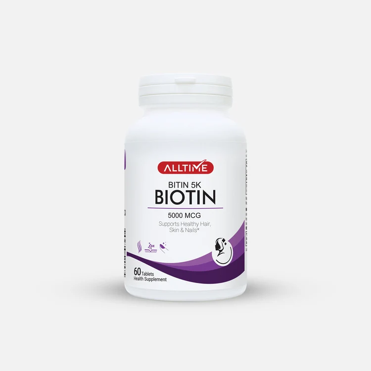 ALLTIME BITIN 5K Biotin 5000mcg Tablets 60s | Hair, Skin & Nail Support | Pharma Services Group